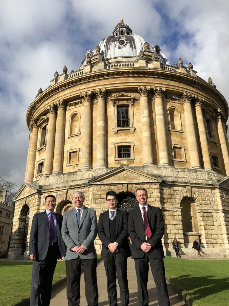 The team from l to r: Dr Tiancun Xiao, Founder, CEO; Prof Peter Edwards, Founder and Chair of Scientific Advisory Board; Dr Zhaoxi Zhang, Founder, CTO; Ben Williams, COO